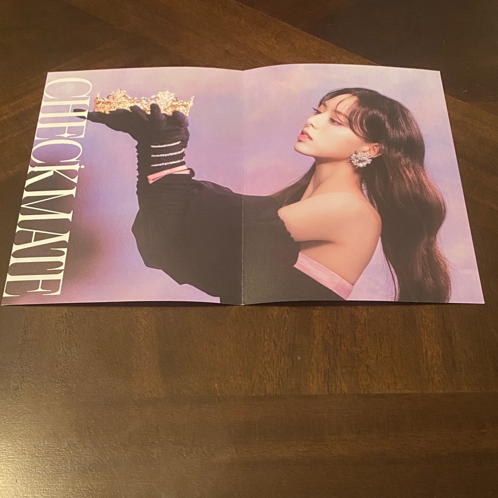 Yuna Official Mini Folding Poster Itzy Checkmate Genuine Kpop